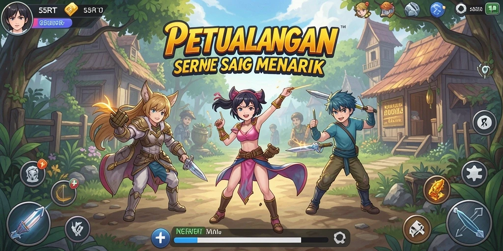 Gameplay seru dan grafis memukau dalam game Anime 55RT.