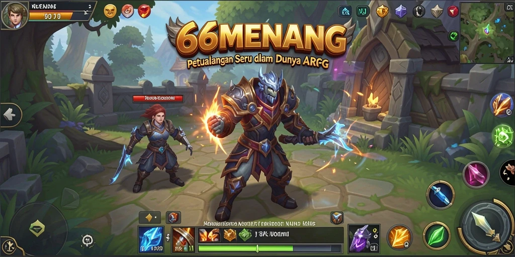 Gameplay ARPG seru dalam 66MENANG dengan karakter unik dan dunia luas.