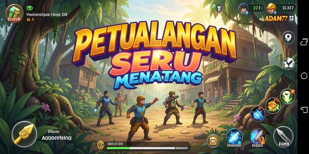 Tampilan gameplay ADAM77 menampilkan petualangan yang seru dan menantang.