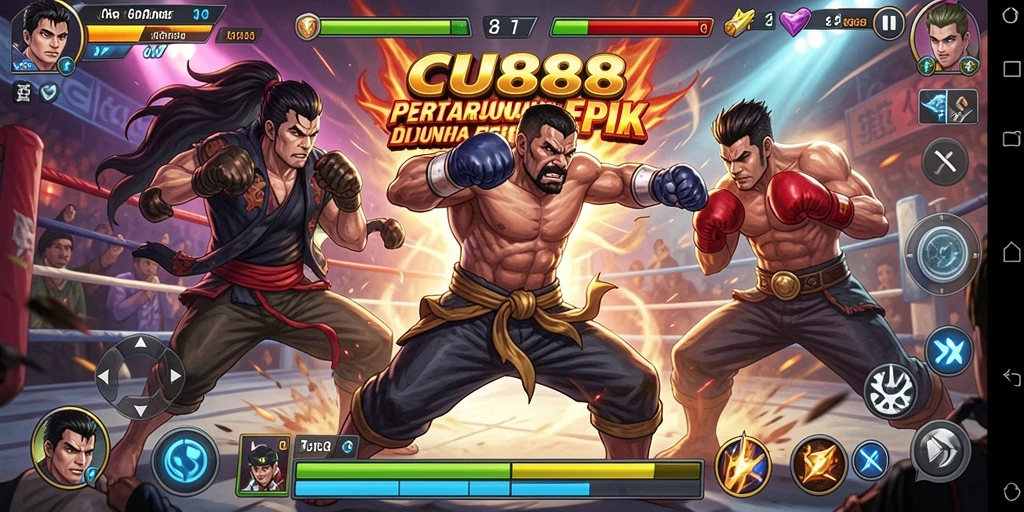 Gameplay seru CU888 dengan pertarungan epik dan karakter unik.