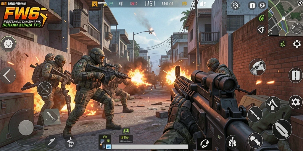 Gameplay memukau di FW66 dengan aksi tembak-menembak yang mendebarkan.