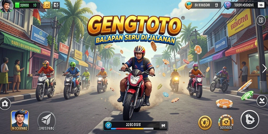 Tampilan menarik dari gameplay balapan GENGTOTO.