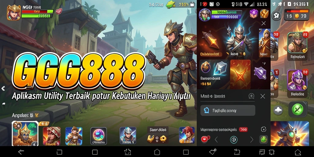 Screenshot GGG888 menunjukkan berbagai fitur utilitas yang mempermudah pengguna.