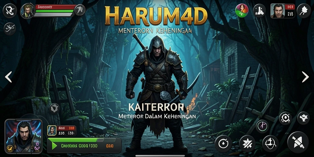 Screenshot gameplay HARUM4D yang menggambarkan suasana menakutkan dan mencekam.