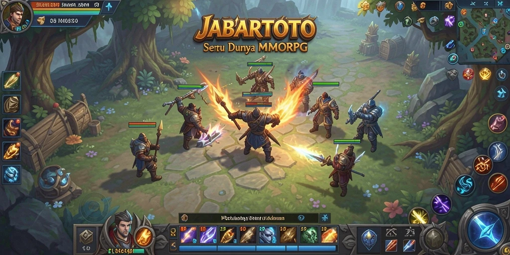 Tampilan seru dari gameplay MMORPG di JABARTOTO.