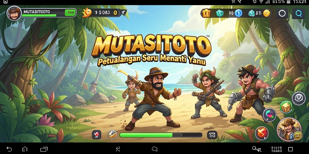 Tangkapan layar menampilkan aksi seru dalam game petualangan MUTASITOTO.