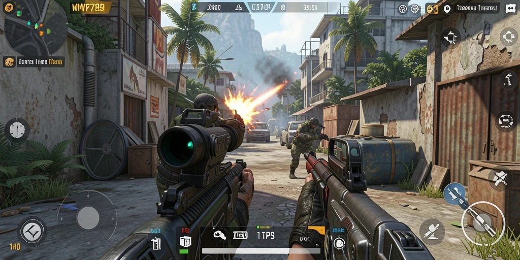 Tampilan gameplay khas TPS yang seru dan mendebarkan.