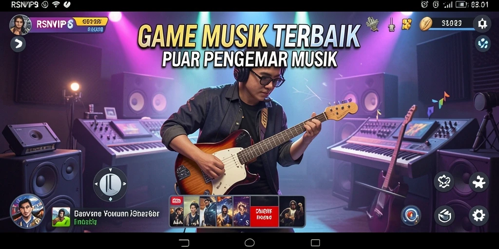 Tampilan menarik gameplay RSNVIP8 dengan fitur musik interaktif.