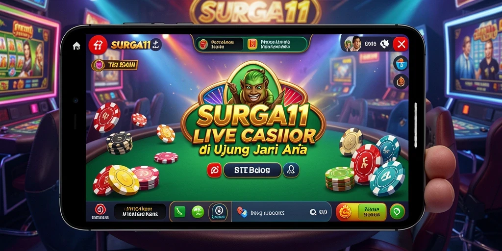 Tampilan gameplay SURGA11 yang mendebarkan dengan dealer langsung.