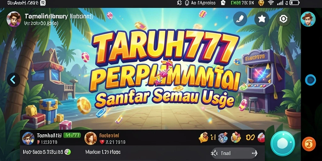 Tampilan gameplay TARUH777 yang cerah dan menghibur.