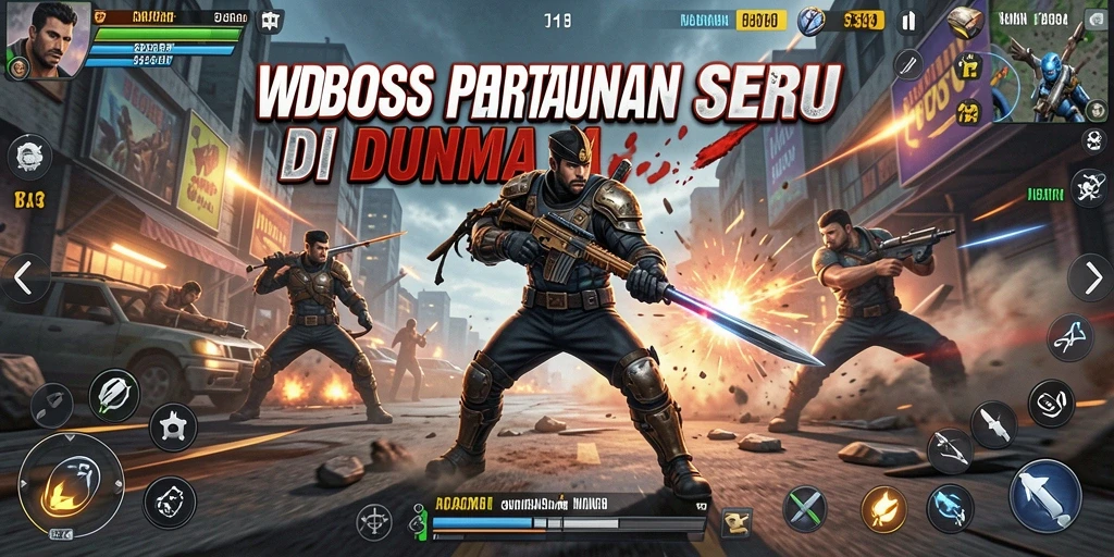 Screenshot gameplay WDBOS dengan aksi pertempuran yang mendebarkan.