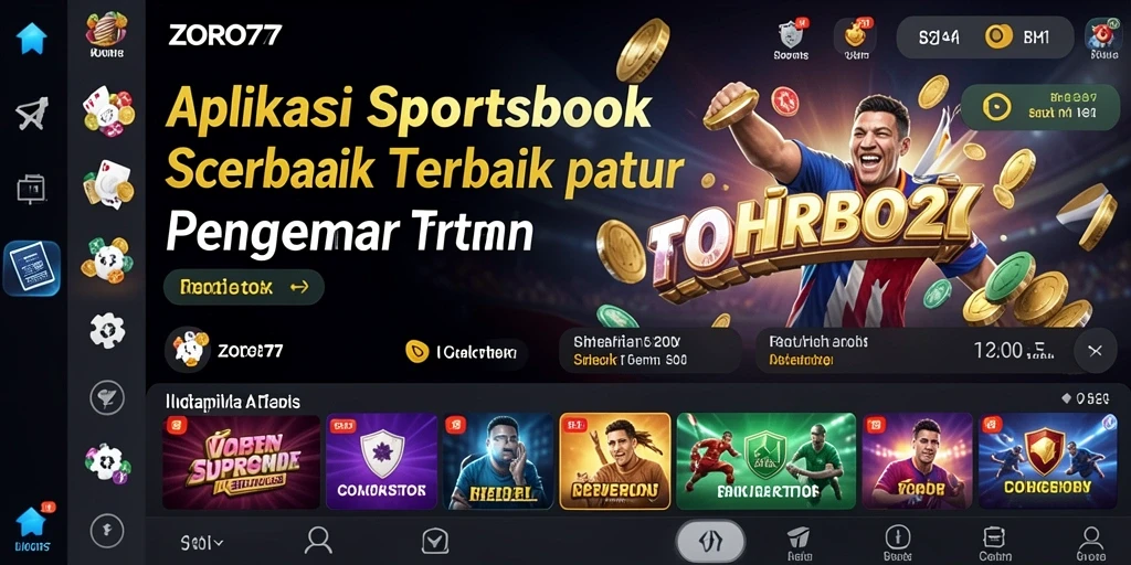 Tampilan antarmuka dan gameplay menarik dari ZORO77 di Sportsbook.